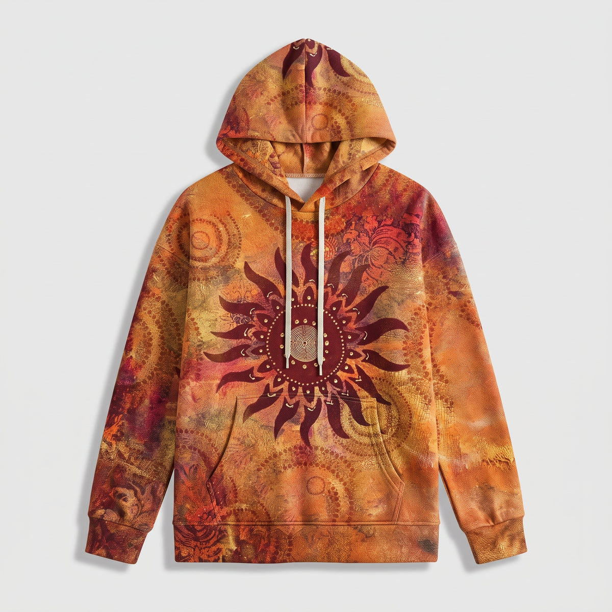 Damen Hoodie mit Sunburst-Print – Relaxed Fit