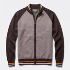 Herren Strickjacke mit Reißverschluss und Stehkragen – Slim Fit — Braun