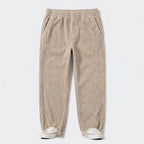 Herren Cordhose mit Kordelzug – Relaxed Fit — Khaki
