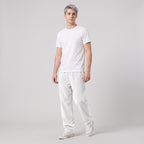 Herren Cordhose mit Kordelzug – Relaxed Fit — Weiß