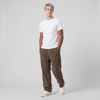 Herren Cordhose mit Kordelzug – Relaxed Fit — Braun