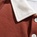 Herren Langarm-Poloshirt mit Kontraststreifen – Regular Fit — Canyon Braun