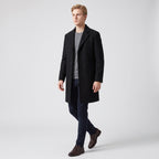 Herren Wintermantel mit Reverskragen – Regular Fit — Schwarz
