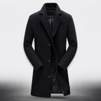 Herren Wintermantel mit Reverskragen – Regular Fit — Schwarz