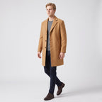 Herren Wintermantel mit Reverskragen – Regular Fit — Camel