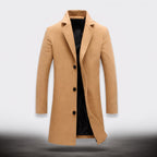 Herren Wintermantel mit Reverskragen – Regular Fit — Camel