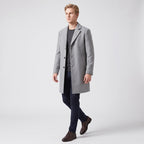 Herren Wintermantel mit Reverskragen – Regular Fit — Grau