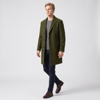 Herren Wintermantel mit Reverskragen – Regular Fit — Olivegrün