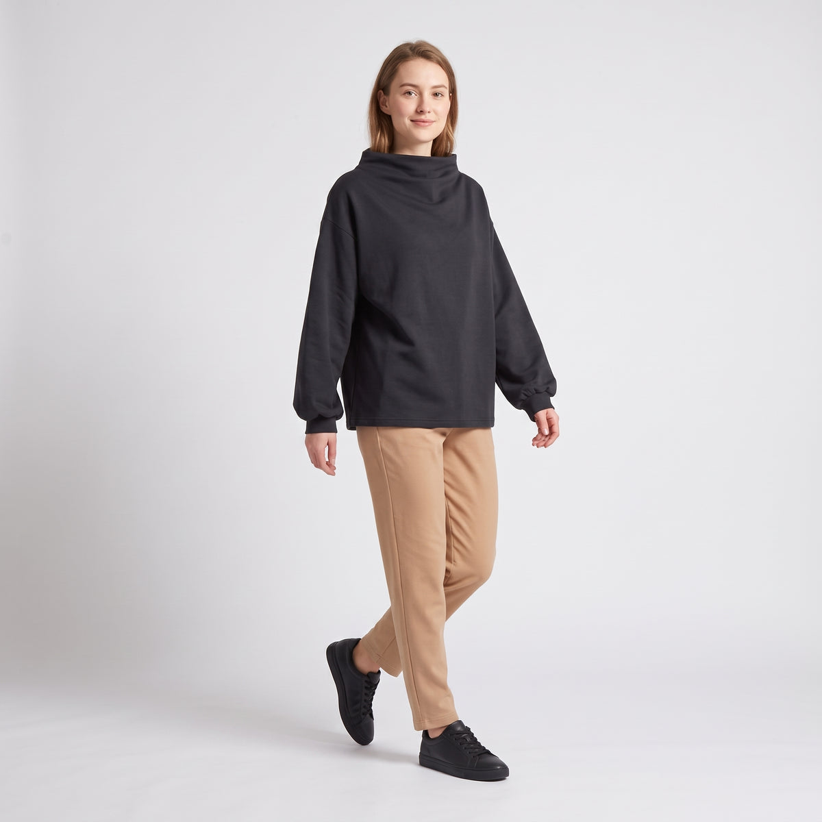 Damen Rollkragenpullover aus Strick – Relaxed Fit