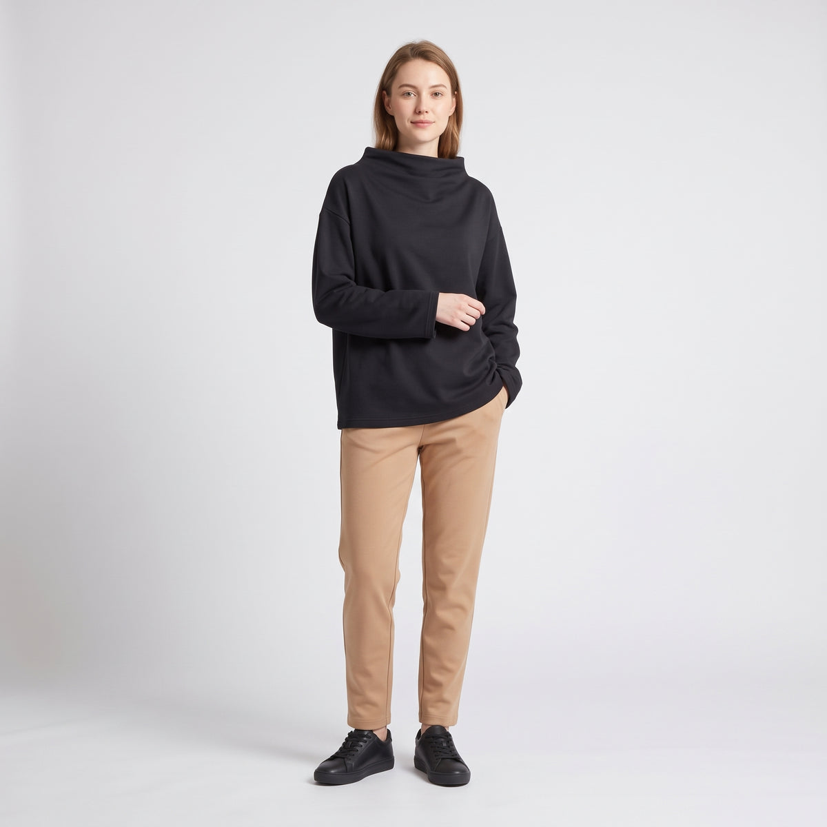 Damen Rollkragenpullover aus Strick – Relaxed Fit