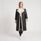 Damen Winter-Trenchcoat mit Teddyfutter – Regular Fit — Nero