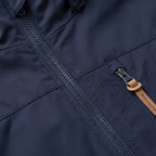 Herren Windbreaker mit Kapuze und Reißverschluss – Regular Fit — Marineblau