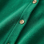 Damen Woll-Strickjacke mit Polokragen – Regular Fit — Grün