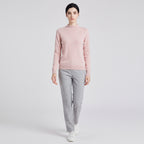 Damen Woll-Rollkragenpullover aus Feinstrick – Slim Fit — Pink