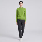 Damen Woll-Rollkragenpullover aus Feinstrick – Slim Fit — Grün