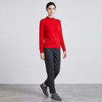 Damen Woll-Rollkragenpullover aus Feinstrick – Slim Fit — Rot