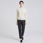 Damen Woll-Rollkragenpullover aus Feinstrick – Slim Fit — Weiß