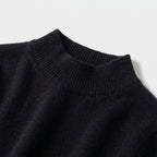 Damen Woll-Rollkragenpullover aus Feinstrick – Slim Fit — Schwarz