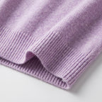 Damen Woll-Rollkragenpullover aus Feinstrick – Slim Fit — Helllila