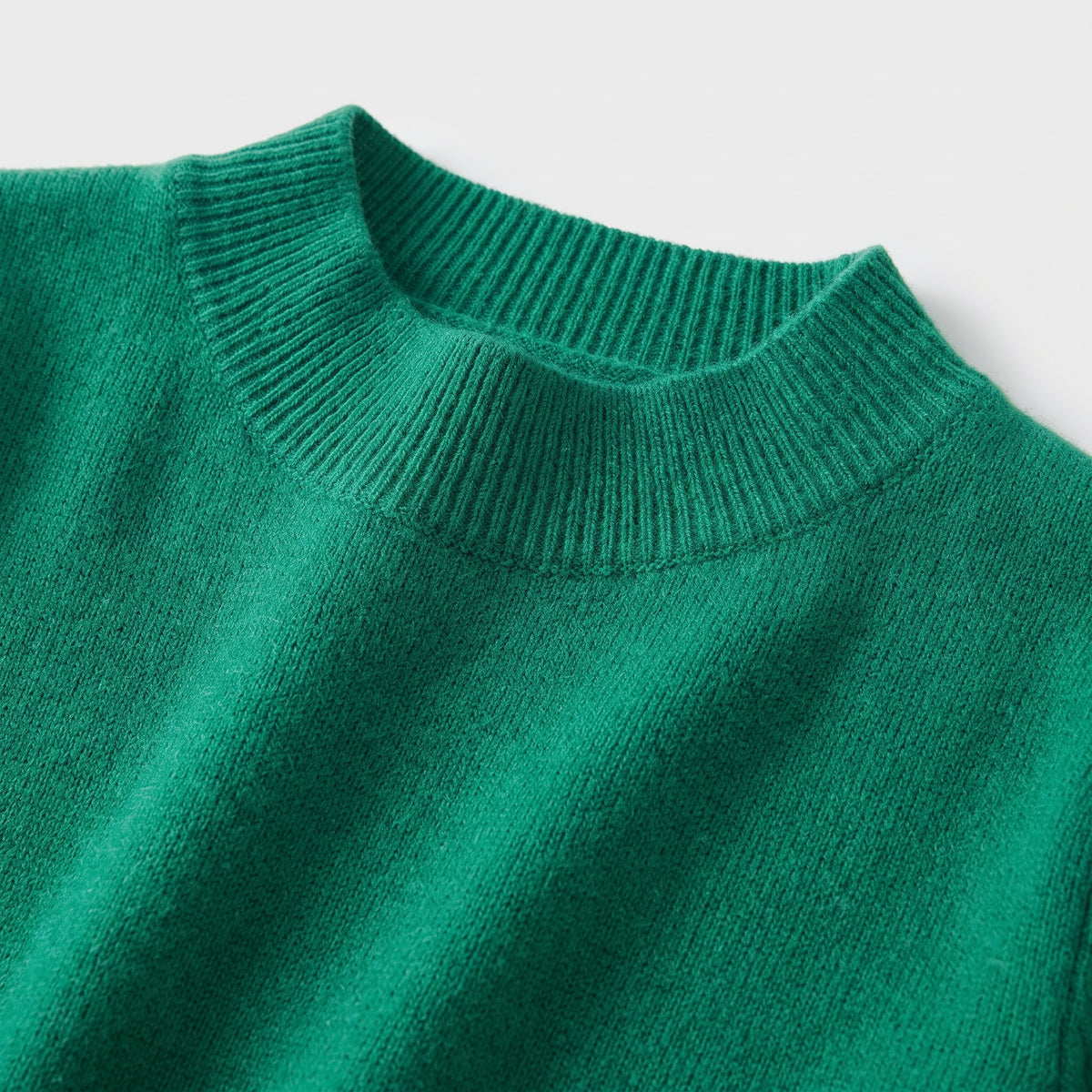 Damen Woll-Rollkragenpullover aus Feinstrick – Slim Fit — Türkis