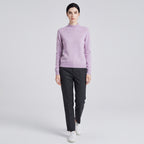 Damen Woll-Rollkragenpullover aus Feinstrick – Slim Fit — Helllila
