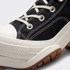 Damen High-Top-Sneaker mit Plateau und Blockabsatz — Schwarz