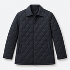 Herren Rauten-Steppjacke mit Umlegekragen – Regular Fit — Blau