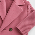 Damen Strickblazer mit Reverskragen – Regular Fit — Rosa