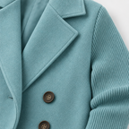 Damen Strickblazer mit Reverskragen – Regular Fit — Himmelblau