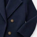 Damen Strickblazer mit Reverskragen – Regular Fit — Marineblau