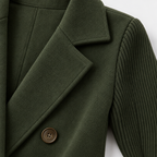 Damen Strickblazer mit Reverskragen – Regular Fit — Grün