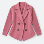 Damen Strickblazer mit Reverskragen – Regular Fit — Rosa
