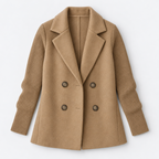 Damen Strickblazer mit Reverskragen – Regular Fit — Khaki