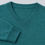 Herren Merino-Strickpullover mit V-Ausschnitt – Regular Fit — Mineral