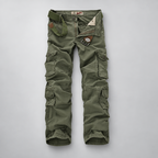 Herren Vintage-Cargohose mit Cargotaschen – Relaxed Fit — Armeegrün