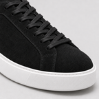 Herren Wildleder-Sneaker Low Top – Clean Fit — Schwarz