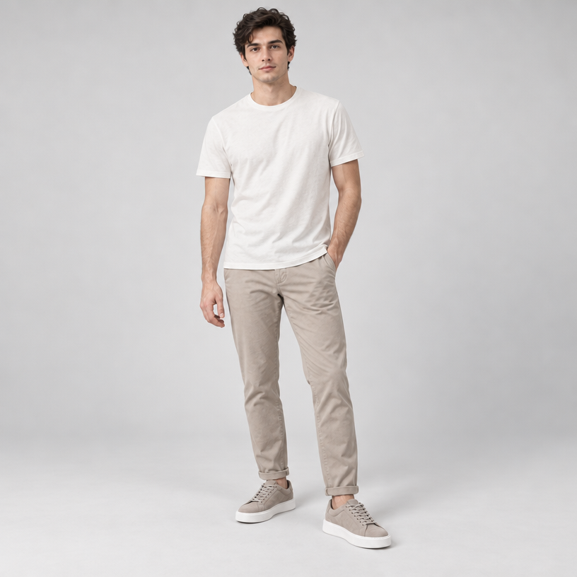 Herren Wildleder-Sneaker Low Top – Clean Fit — Grey