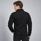 Herren Übergangsjacke mit Fleecefutter – Regular Fit — Schwarz