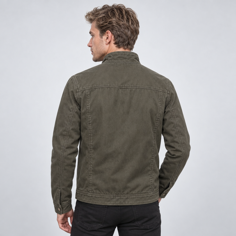 Herren Vintage-Fieldjacket mit Stehkragen – Regular Fit