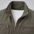Herren Vintage-Fieldjacket mit Stehkragen – Regular Fit