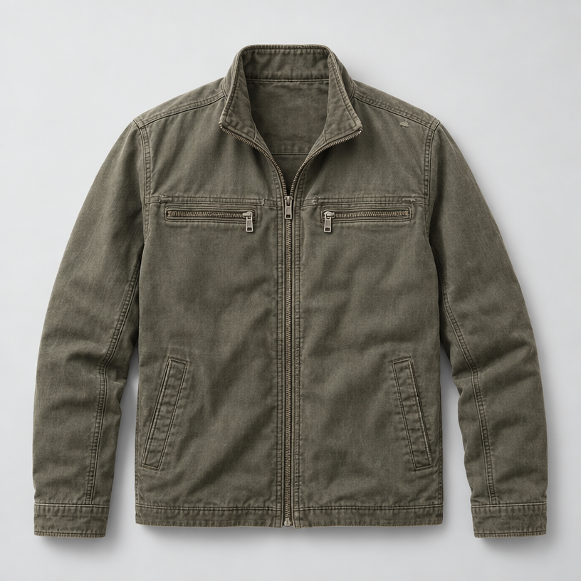 Herren Vintage-Fieldjacket mit Stehkragen – Regular Fit