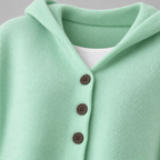 Damen Kapuzen-Strickjacke mit Knopfleiste – Relaxed Fit — Green