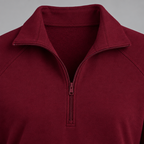 Damen Lounge-Zweiteiler mit Half-Zip und weiter Hose — Burgunder