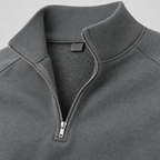 Herren Quarter-Zip-Pullover mit Stehkragen – Regular Fit — Grau