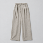 Herren Stoffhose mit Bundfalten und weitem Bein – Relaxed Fit — Hafer