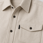 Herren Overshirt mit Knopfleiste und Brusttaschen – Slim Fit — Apricot