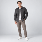 Herren Overshirt mit Knopfleiste und Brusttaschen – Slim Fit — Dunkelgrau