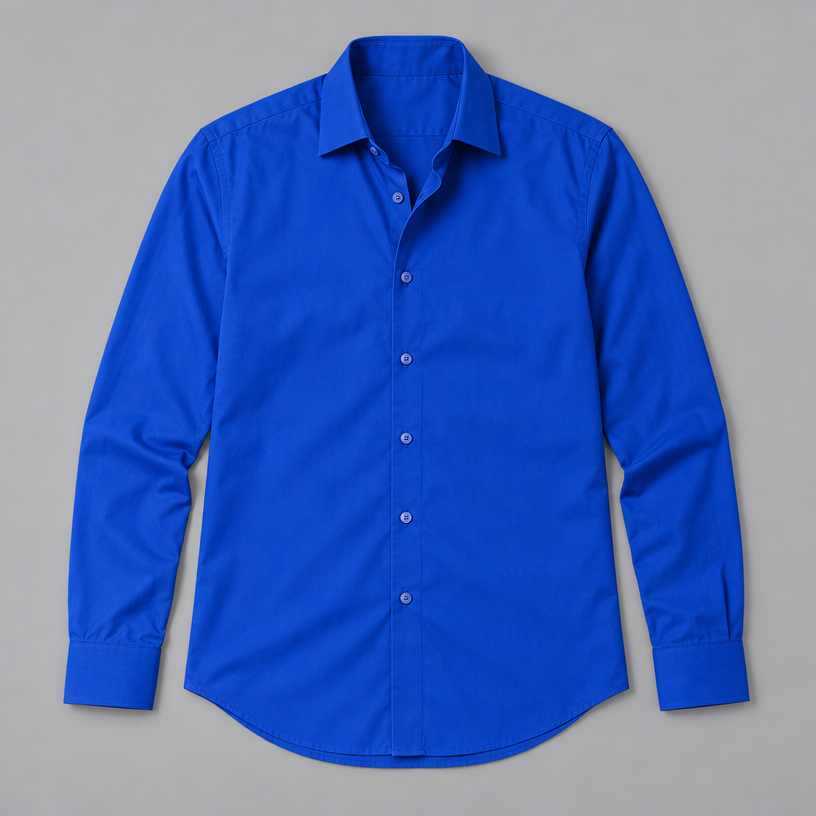 Herren Langarmhemd aus Stretch – Slim Fit — Blau
