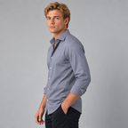 Herren Langarmhemd aus Stretch – Slim Fit — Grau