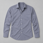 Herren Langarmhemd aus Stretch – Slim Fit — Grau